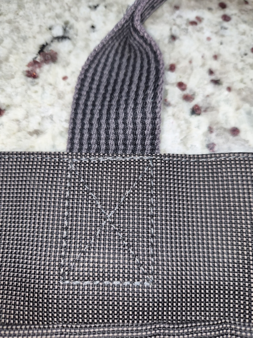 Authentic Hermès Her Line Tote GM Extra Large Travel Bag Grey Canvas Weekender - Picture 11 of 16